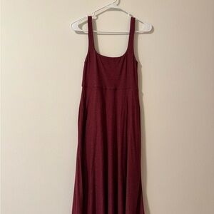 Beyond Yoga Deep Red Maxi Dress